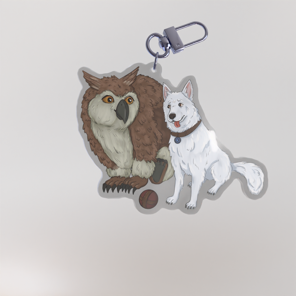 Keychain - Owlbear & Scratch