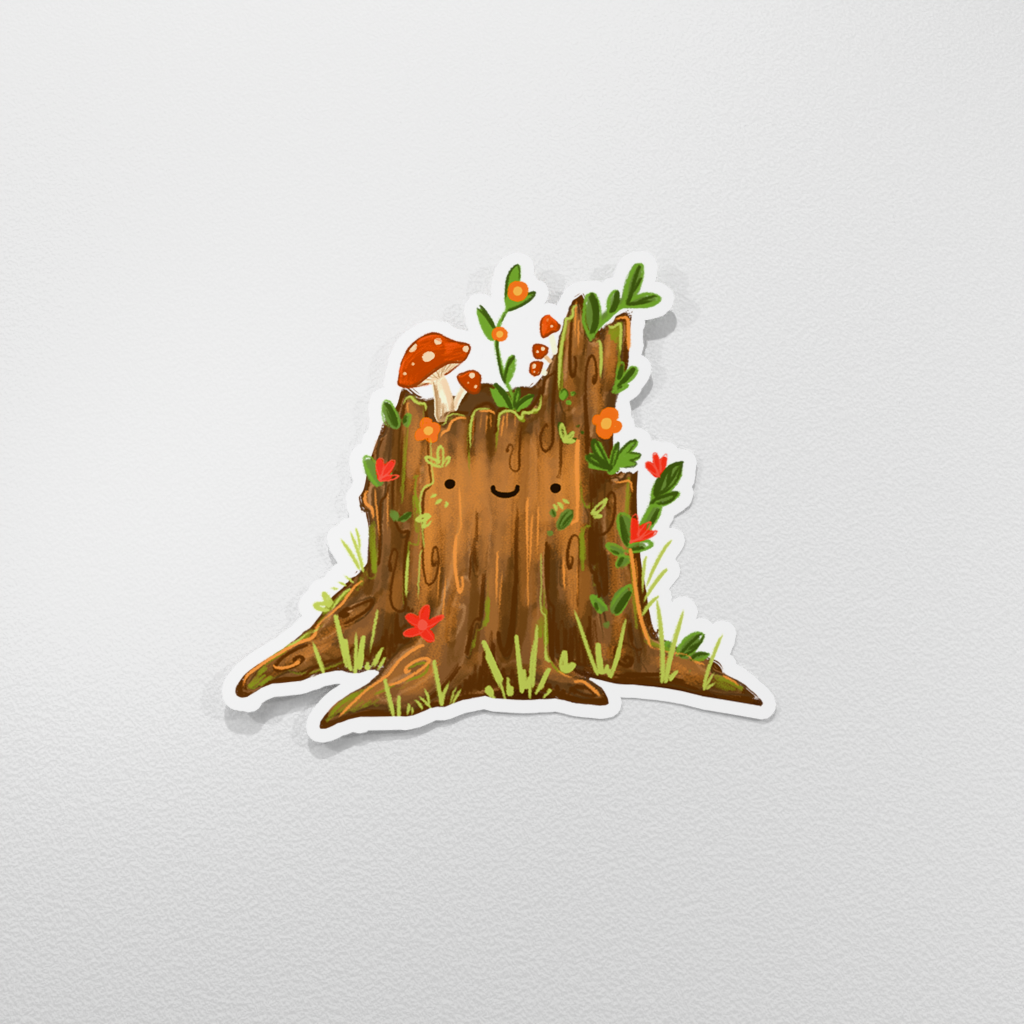 Vinyl Sticker - Tree Stump