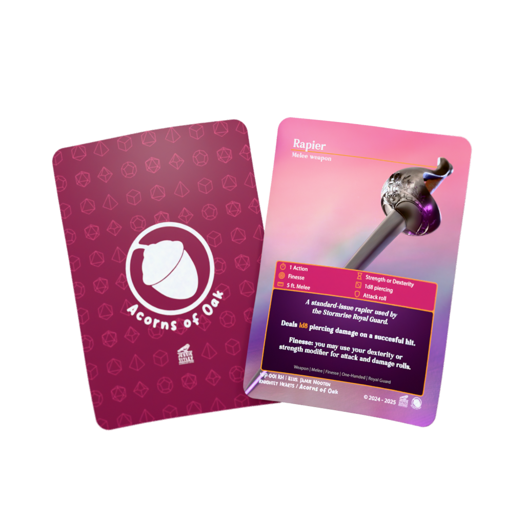 D&D Cards - Weapons: Rapier