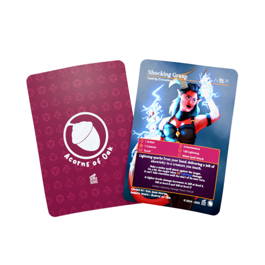 D&D Cards - Cantrip: Shocking Grasp