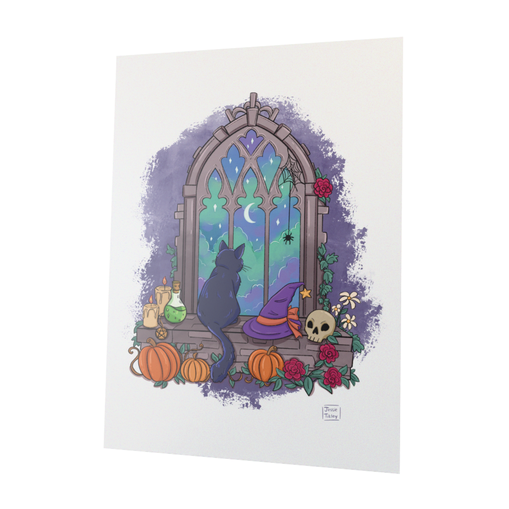 Art Print - Cat Window