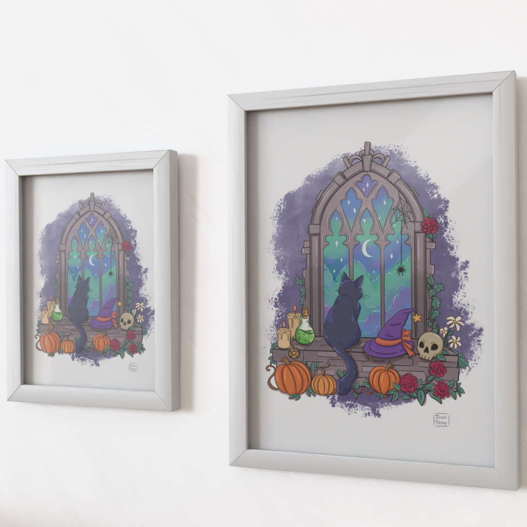 Art Print - Cat Window