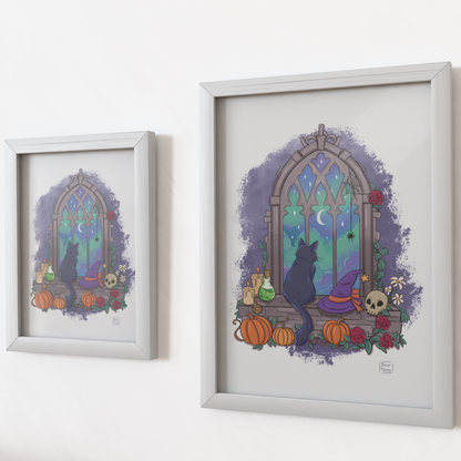 Art Print - Cat Window