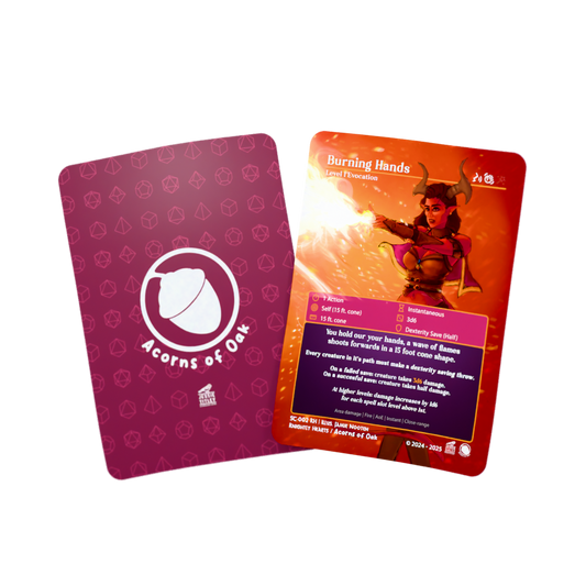 D&D Cards - Spells: Burning Hands