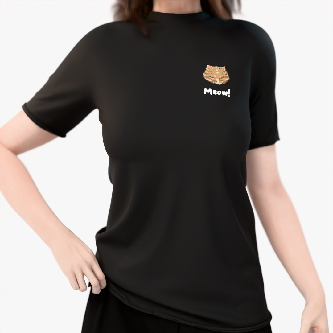 Shirt - Cat Meow! (Black)