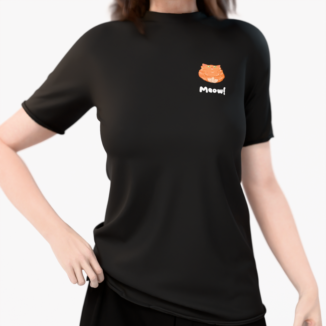 Shirt - Cat Meow! (Black)