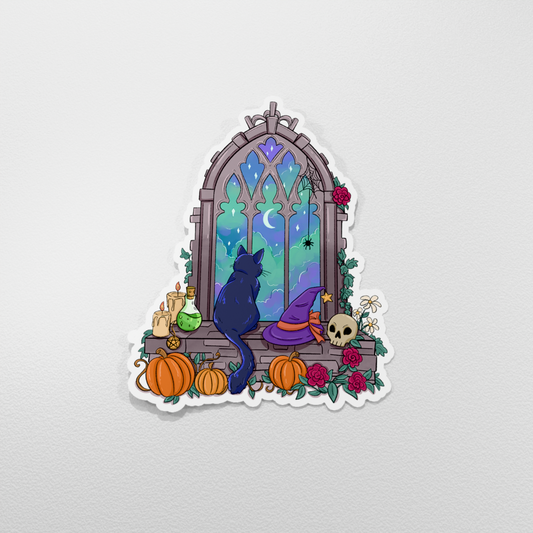 Vinyl Sticker - Cat Window