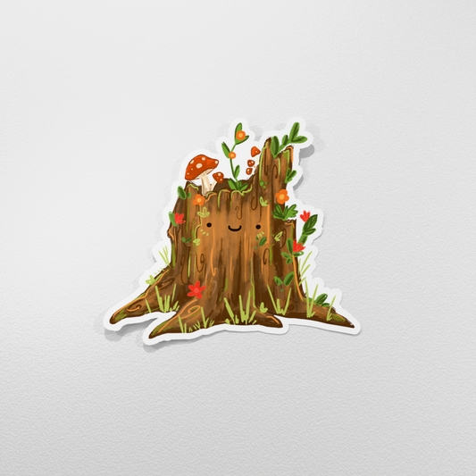 Vinyl Sticker - Tree Stump