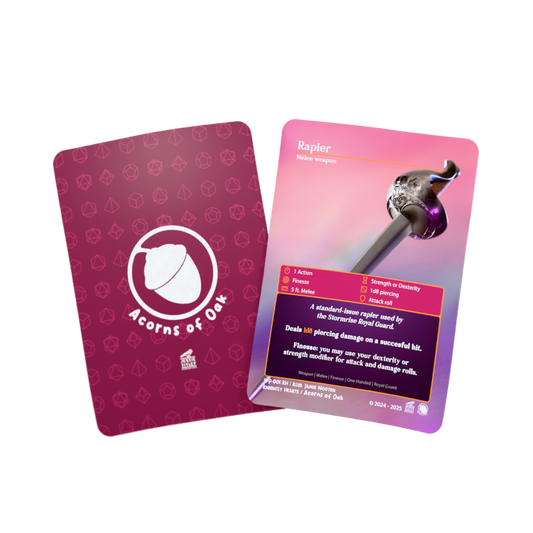 D&D Cards - Weapons: Rapier